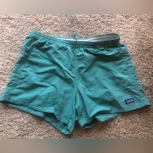 Patagonia teal baggies shorts